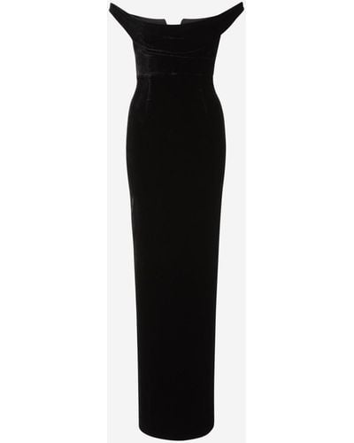 Roland Mouret Velvet Maxi Dress - Black