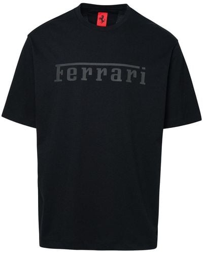 Ferrari Black Cotton T-shirt