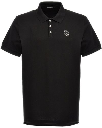 DSquared² Tennis Fit Polo - Black