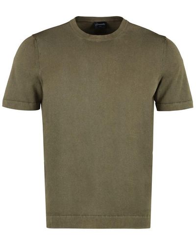 Drumohr Cotton Crew-neck T-shirt - Green