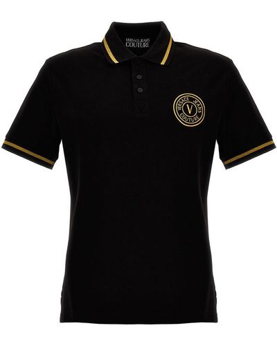 Versace Logo Shirt Polo - Black