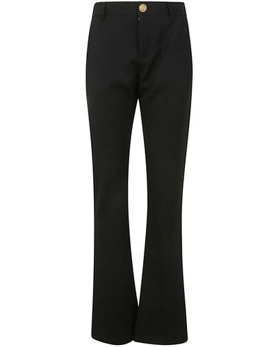 Balmain Low Waist Bootcut Trousers Clothing - Black