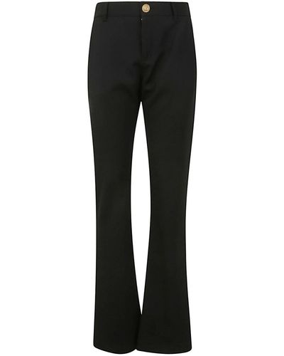 Balmain Low Waist Bootcut Pants Clothing - Black