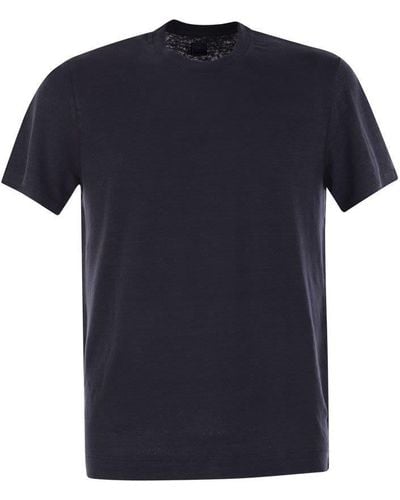 Fedeli Linen Flex T-Shirt - Blue