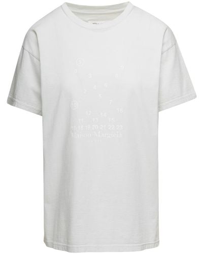Maison Margiela T-Shirt With Printed Logo On The Front - White