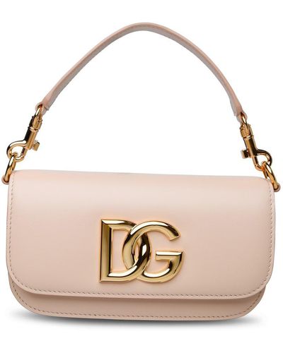 Dolce & Gabbana Nude Leather Bag - Pink