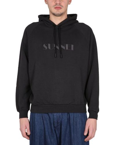 Sunnei Unnei Sweatshirt With Logo Embroidery - Black