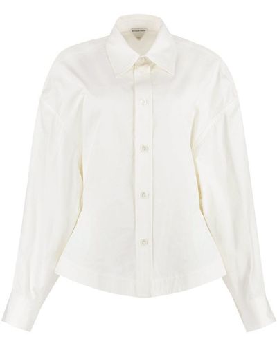Bottega Veneta Long Sleeve Cotton Shirt - White