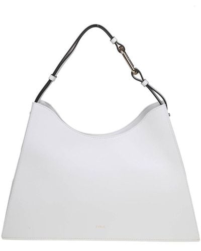 Furla Leather Hobo Bag - White