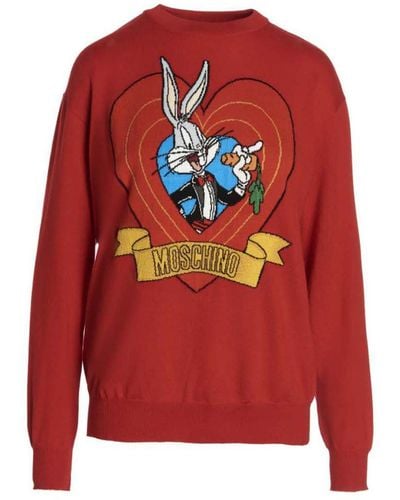 Moschino Bugs Bunny Jumper - Red
