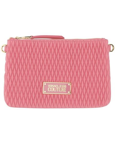 Versace Jeans Couture Clutch Bag With Logo - Pink