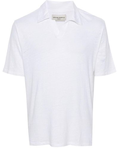 Officine Generale Simon Piece Dyed French Linen - White