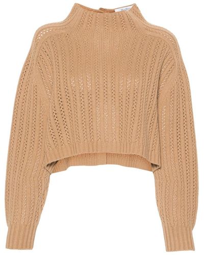 Max Mara Wool And Cashmere Blend Sweater - Natural