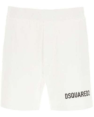 DSquared² Jersey Shorts With Logo - White