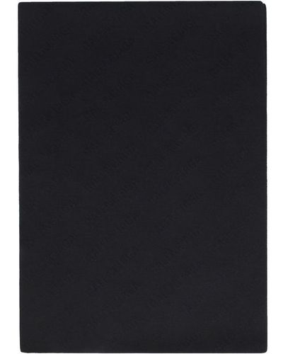Balenciaga Fine-knit Stretch Scarf - Black
