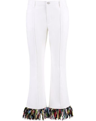 Emilio Pucci Cropped Flared Trousers - White