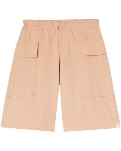 Jil Sander Shorts With Large Side Patch Pockets - Natural