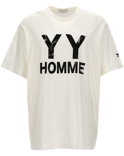 Yohji Yamamoto Logo Print T-Shirt - Grey