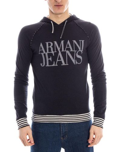 Armani Jeans Aj Sweatshirt Hoodie - Blue