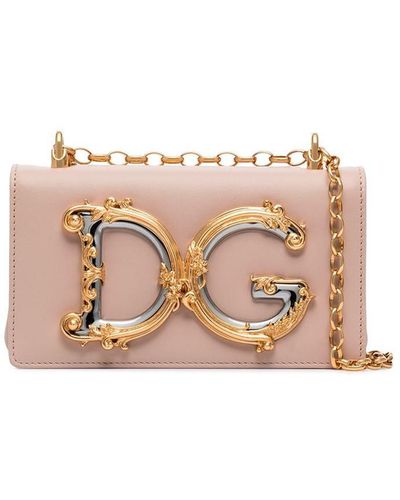 Dolce & Gabbana Logo Cross-body Bag - Pink