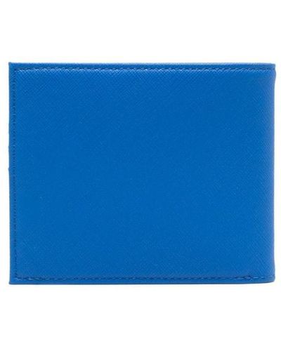 Emporio Armani Logo-plaque Leather Wallet - Blue