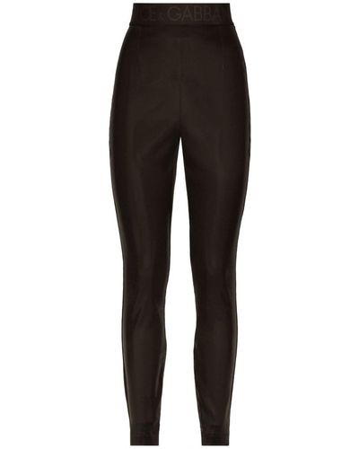 Dolce & Gabbana Logo-waistband leggings - Black
