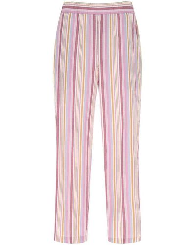 Isabel Marant Embroidered Cotton Tilion Pant - Pink