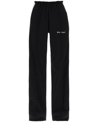 Palm Angels Track Pants With Contrast Bands - Black