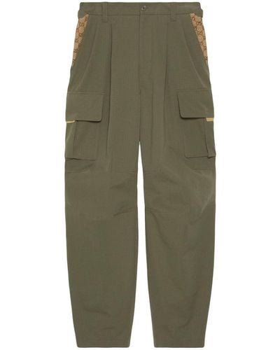 Gucci Gg Detail Cargo Pants - Green