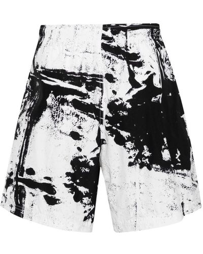 Alexander McQueen Printed Swim Shorts - White