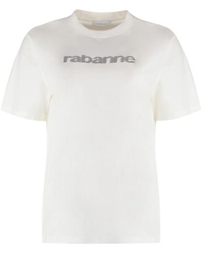 Rabanne Cotton Crew-Neck T-Shirt - White