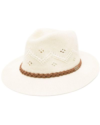 Barbour Flowerdale Trilby Summer Hat Accessories - White