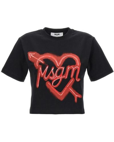 MSGM Heart T-shirt - Red
