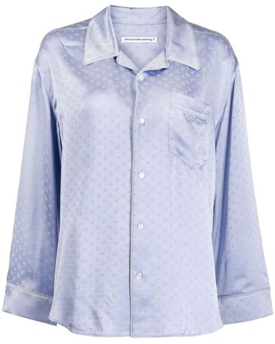 Alexander Wang Pyjama Long Sleeve Shirt Clothing - Blue