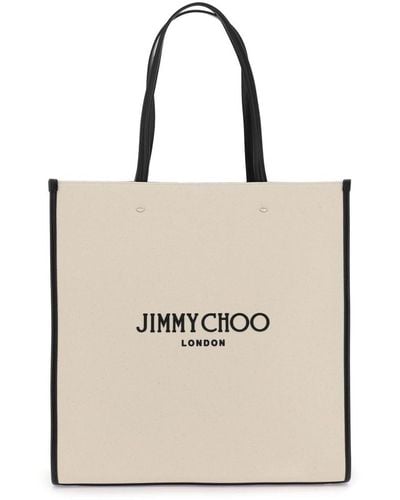 Jimmy Choo N/s Canvas Tote Bag - Natural