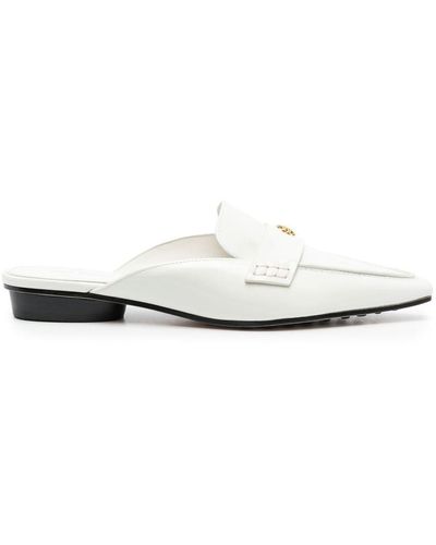 Tory Burch Leather Loafers - White