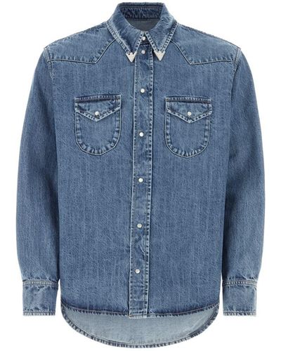 Bally Button Up Denim Shirt - Blue