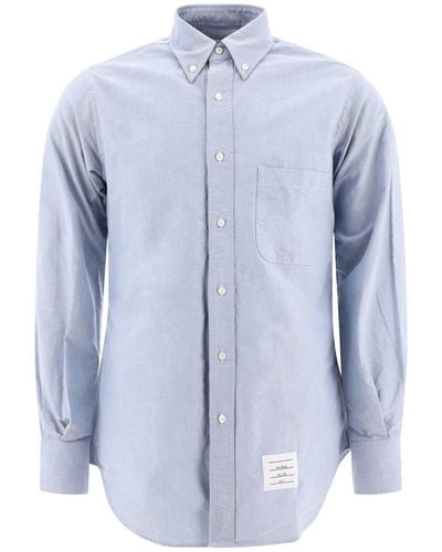 Thom Browne Shirt With Chest Pocket - Blue