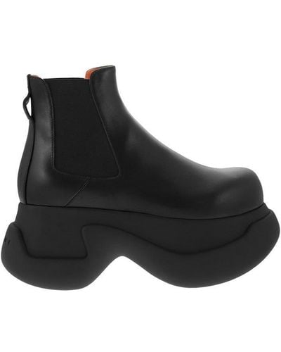 Marni Leather Chelsea Boot - Black