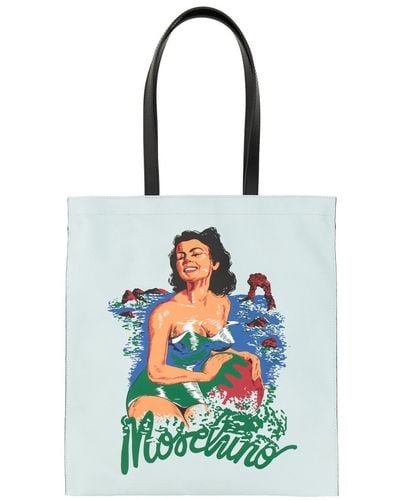 Moschino Hawaiian Print Tote Bag - White