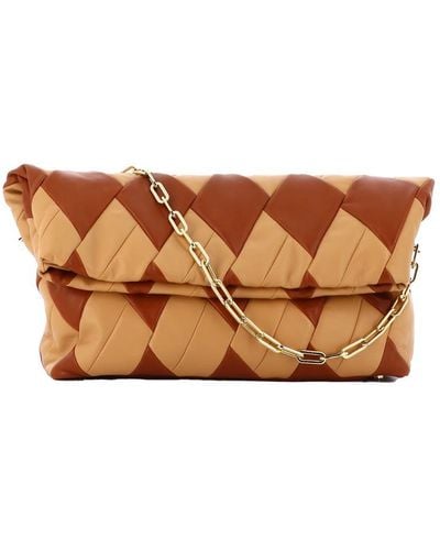 RECO Rombo Duquesa Quilted Shoulder Bag - Brown