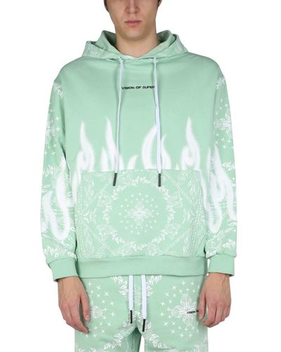 Vision Of Super Sweatshirt With Paisley Pattern - Green