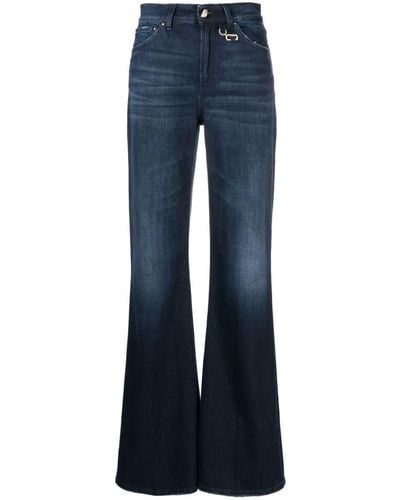 Dondup Amber Wide Leg Denim Jeans - Blue