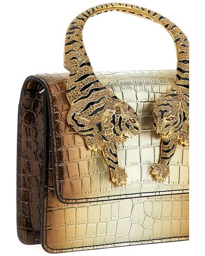 Roberto Cavalli 'Roar' Medium Handbag - Metallic