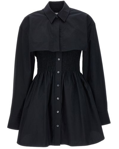 T By Alexander Wang Smocked Mini Dresses - Black