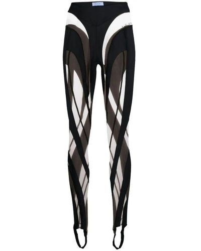 Mugler Illusion Spiral Stirrup leggings - Black