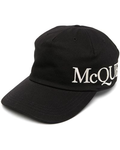 Alexander McQueen Baseball Hat With Oversized Logo - Black