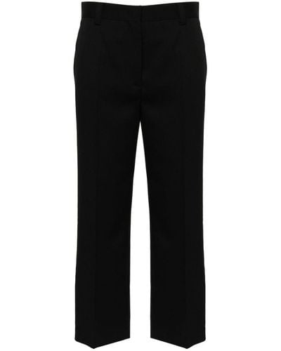 Miu Miu Grain De Poudre Cropped Pants - Black