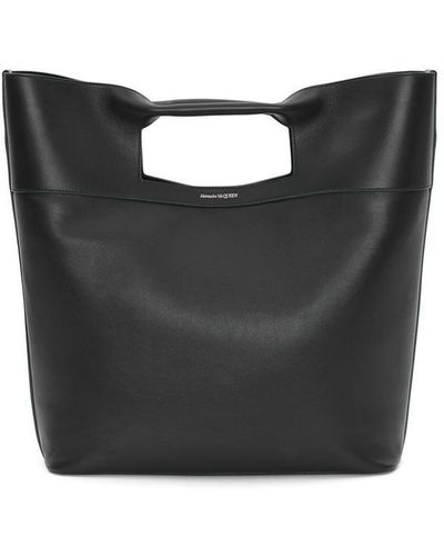 Alexander McQueen The Square Bow Leather Handbag - Black