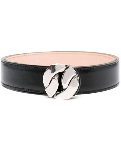 Alexander McQueen Leather Chain-link Belt - Black
